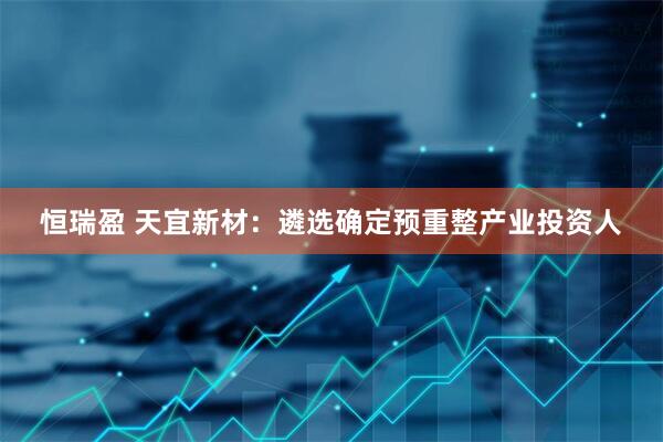 恒瑞盈 天宜新材：遴选确定预重整产业投资人