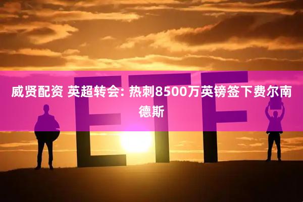 威贤配资 英超转会: 热刺8500万英镑签下费尔南德斯