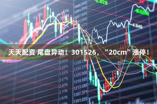 天天配资 尾盘异动！301526，“20cm”涨停！