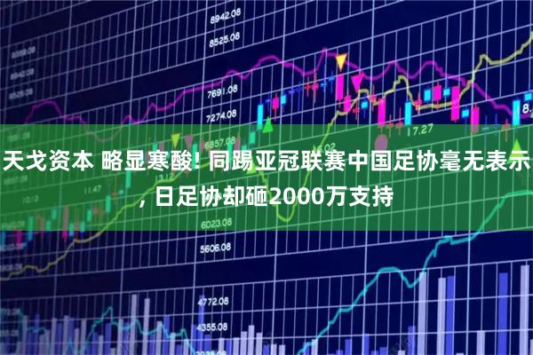 天戈资本 略显寒酸! 同踢亚冠联赛中国足协毫无表示, 日足协却砸2000万支持